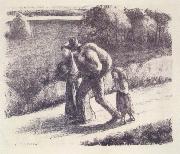 Camille Pissarro The Vagrants painting